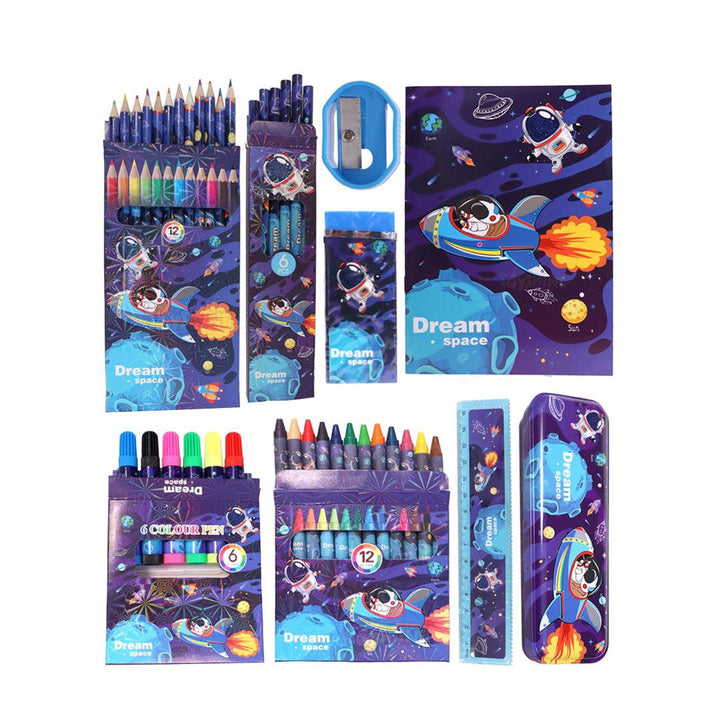 Astronaut-Themed Coloring Set - 41 Pieces