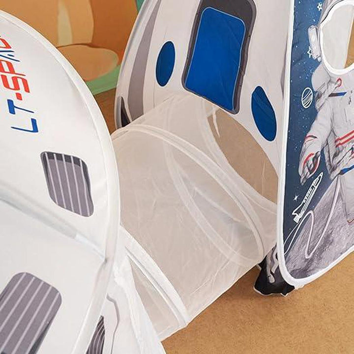 3-in-1 Space Rocket Play Tent and Tunnel