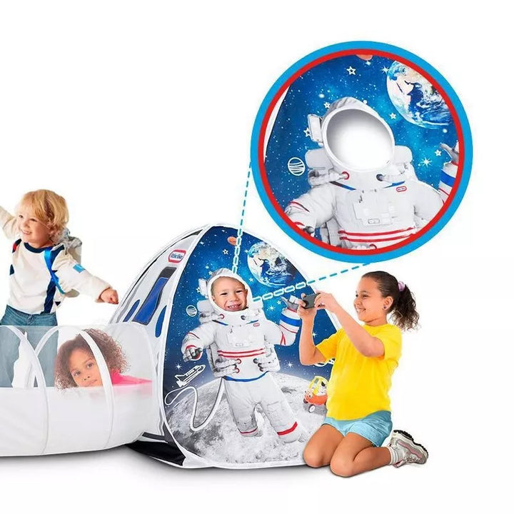 3-in-1 Space Rocket Play Tent and Tunnel