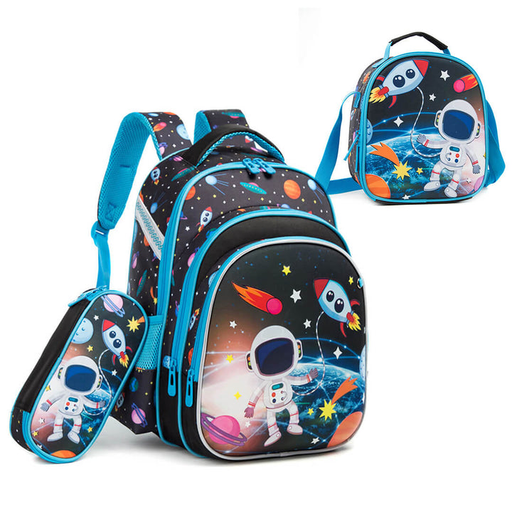 3-Piece Astronaut Space-Themed Backpack Set