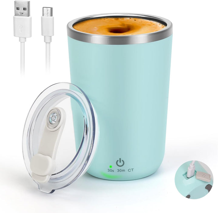 Automatic Magnetic Rechargeable Mixing Mug Teal