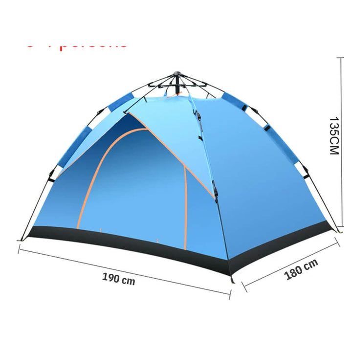 Automatic Waterproof Camping Tent - 3-4 Persons