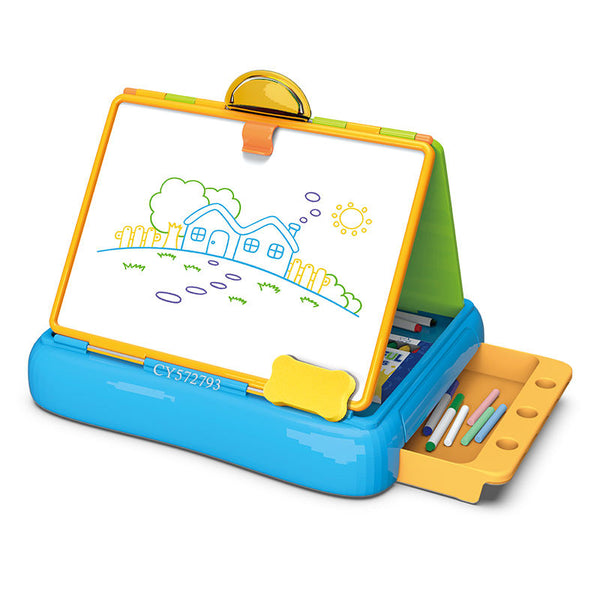 Portable 2-in-1 Chalk & Whiteboard with A4 Paper Clip