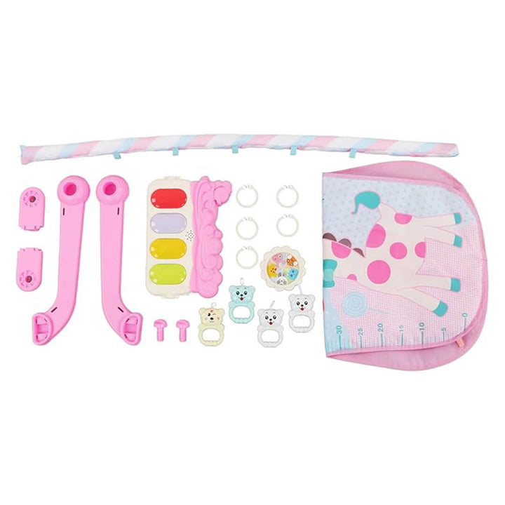 Babies Portable Activity Play mat - Giraffe Pink
