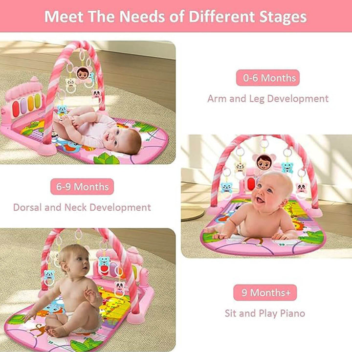 Babies Portable Activity Play mat - Giraffe Pink
