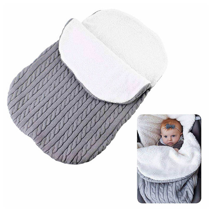 Baby Cozy Knitted Thick Sleeping Swaddle 0-1 year Grey 60 x 38 cm