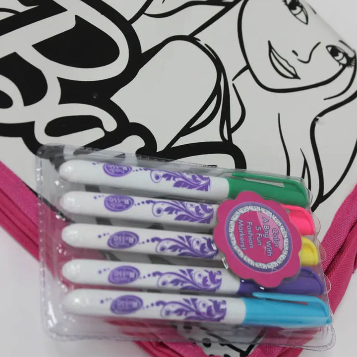 Barbie Coloring Fashion Doodle Handbag Kit