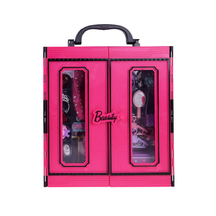Beauty Doll & Accessories in a Portable Fashion Wardrobe Set