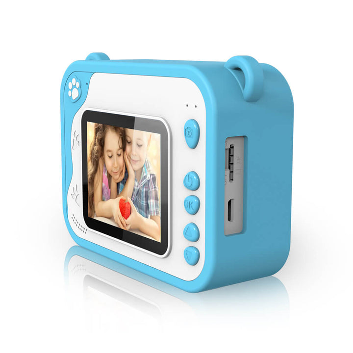 Instant Print Camera + 6 Rolls & 32GB SD Card - Blue Dino