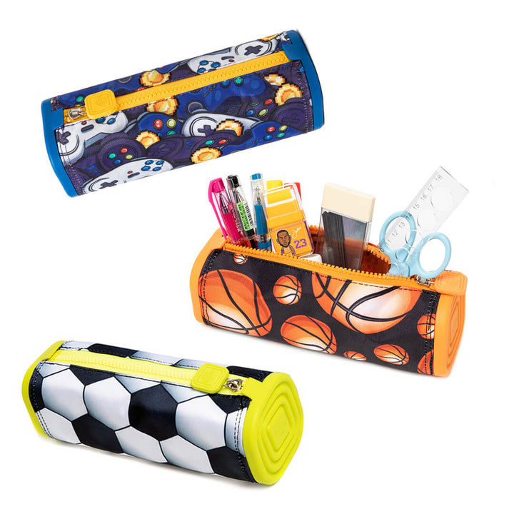 Boys gaming pencil case with PlayStation and sports designs