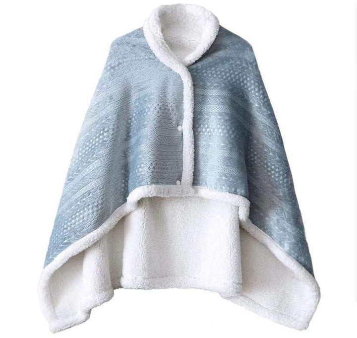 Buttoned Wearable Blanket Scarf - Blue - 130 x 80 cm Light Blue 130 *80cM