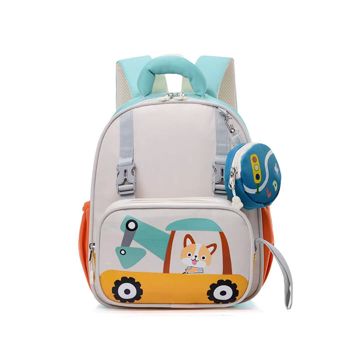 Blue fox preschool backpack set with detachable lunch bag