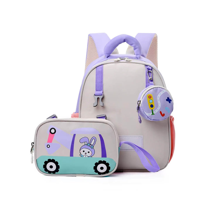 2-in-1 backpack set for preschool with removable snack pouch