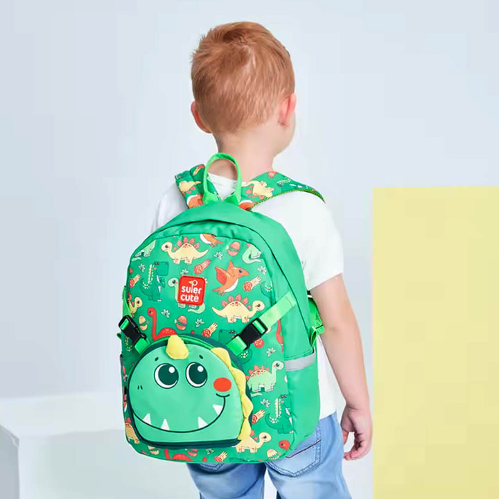 Kids Cartoon Dino Backpack & Lunch Shoulder Bag Set