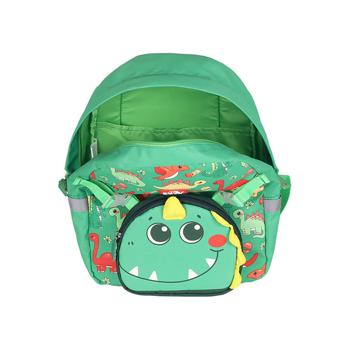 Kids Cartoon Dino Backpack & Lunch Shoulder Bag Set