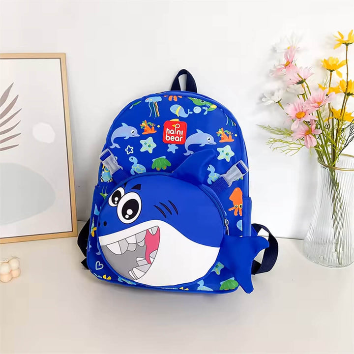 Kids Cartoon Shark Backpack & Lunch Shoulder Bag Set