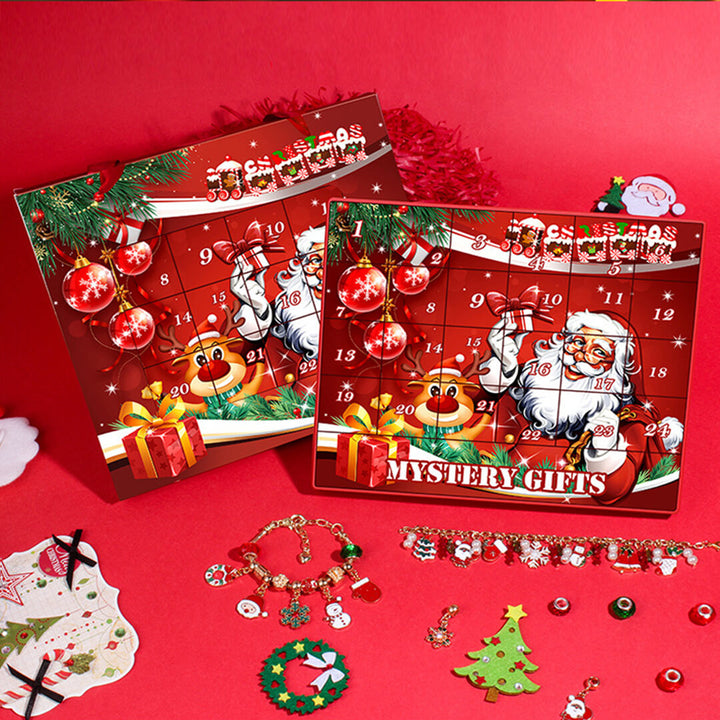 Kids Christmas calendar with reusable charm beads and accessories