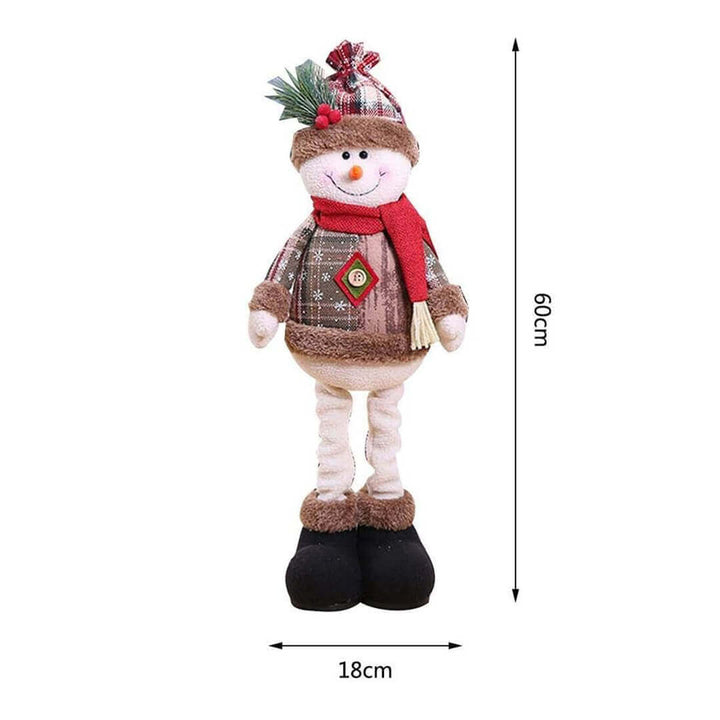 Stretchable-leg snowman Christmas decorations, dimensions