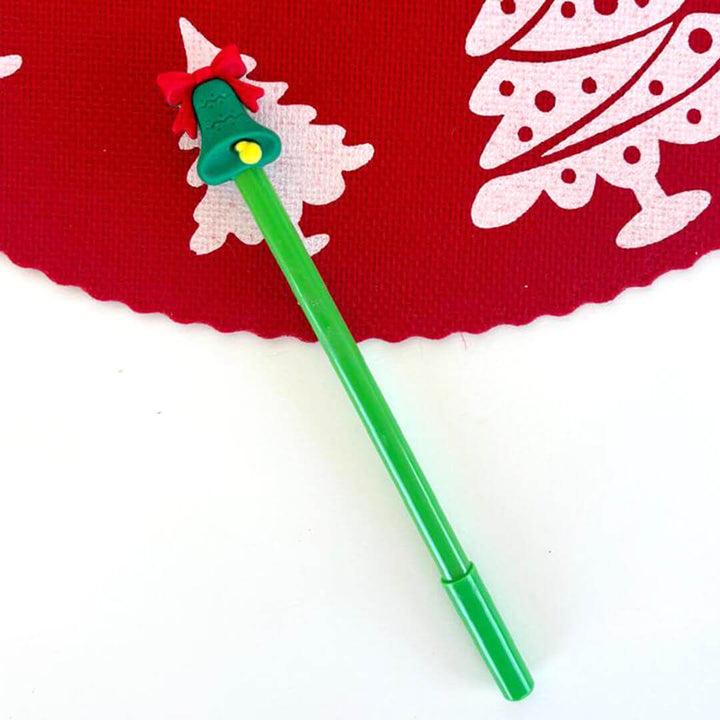 Christmas-themed gel pens, bell design