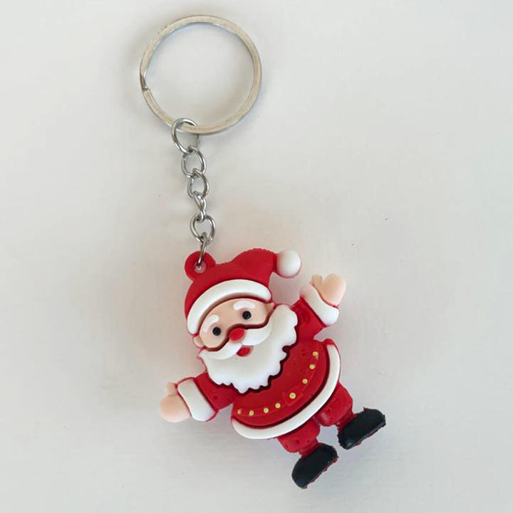Christmas rubber keychains, Santa  design