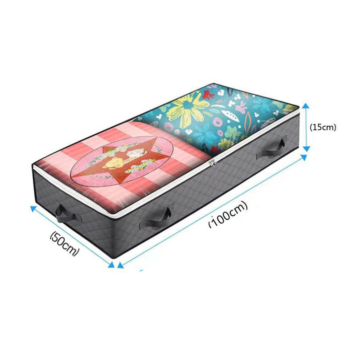 Foldable under-bed storage organizer, 100x50 cm