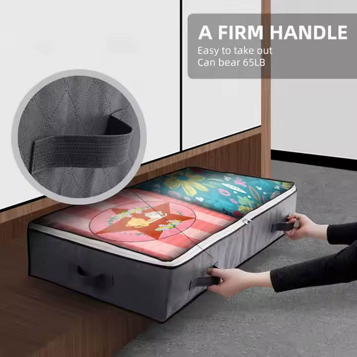  Clear window under-bed storage bag with sturdy handles