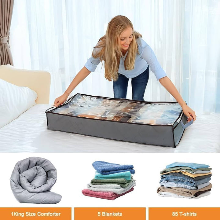 Under-bed fand above cabinet abric bag for clothes and bedding