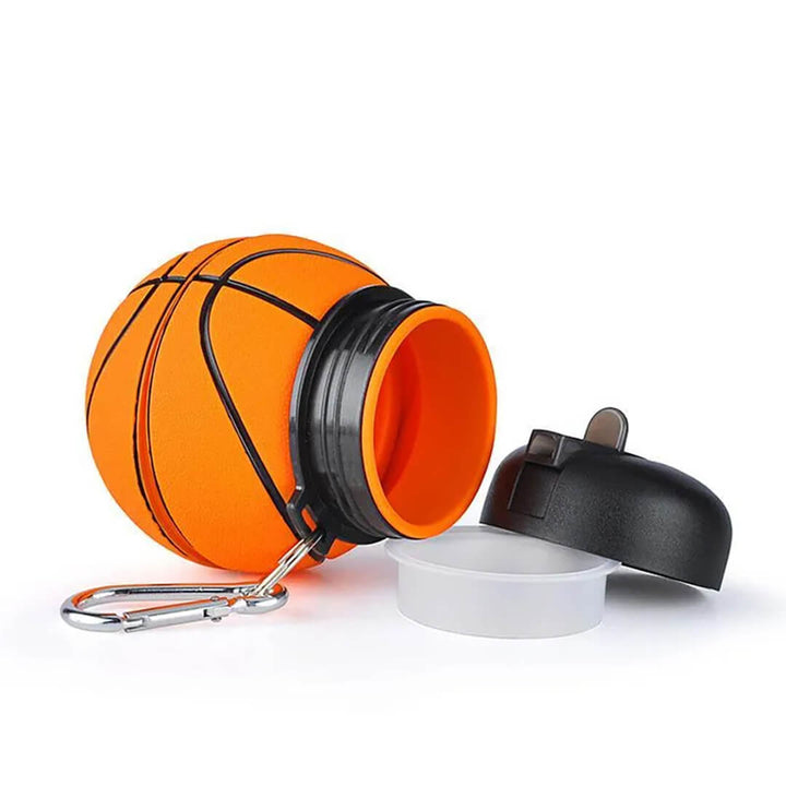 Basketball Silicone Water Bottle – Collapsible & BPA-Free