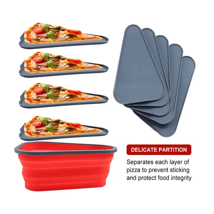 Collapsible BPA-Free Silicone Pizza Storage Container