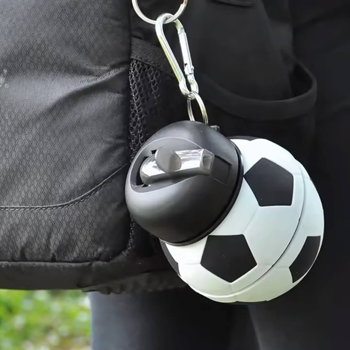 Football Silicone Water Bottle – Collapsible & BPA-Free