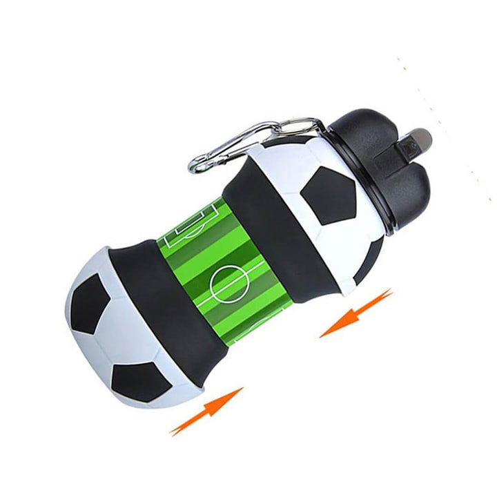 Football Silicone Water Bottle – Collapsible & BPA-Free