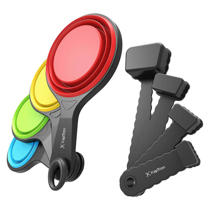 Collapsible Silicone Measuring Cups & Spoons – Set of 8 pieces