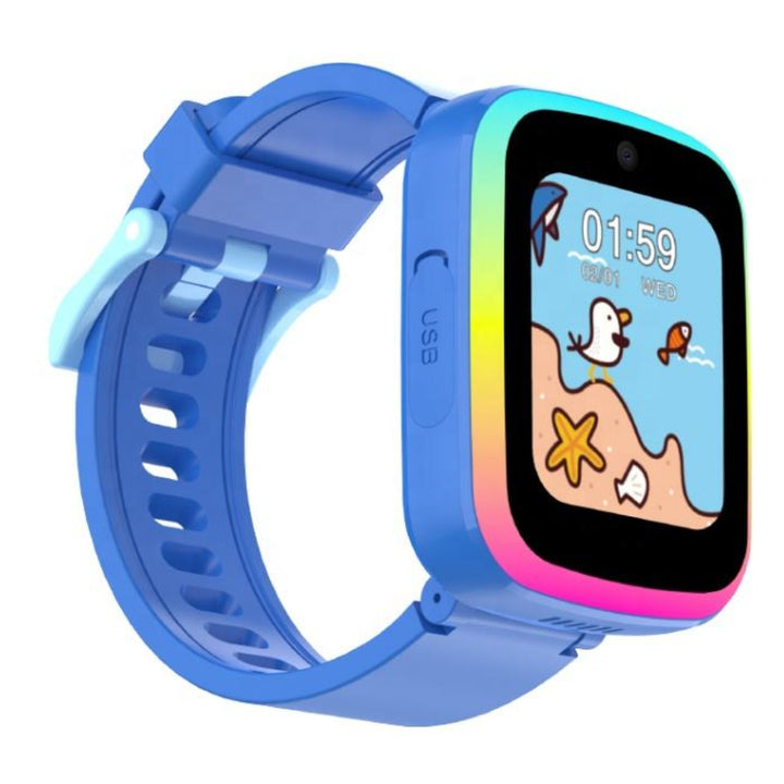 Color-Changing Light Kids Digital Game Watch Blue