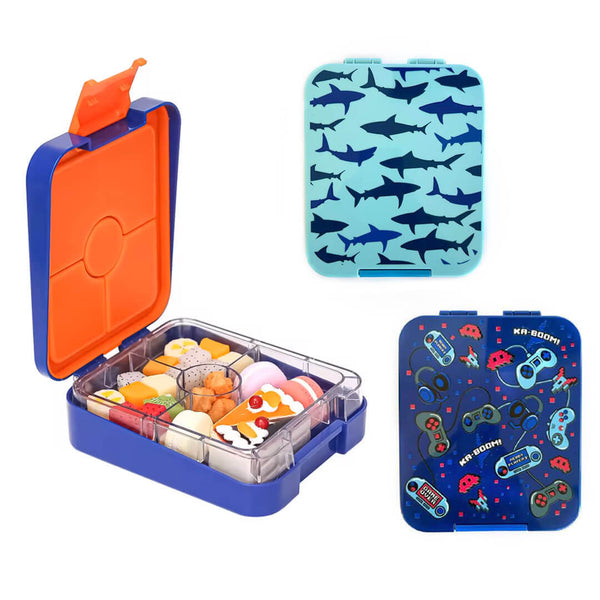 Boys 4-Compartment Themed Lunch Box – Leakproof & BPA-Free