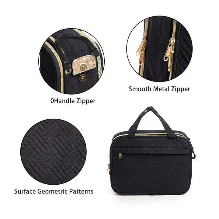Large Deluxe Travel Cosmetic & Toiletry Organizer Bag