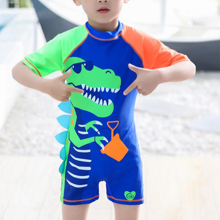 Toddler Boys Crocodile Swimsuit with Zipper Closure 1 - 2.5 Years