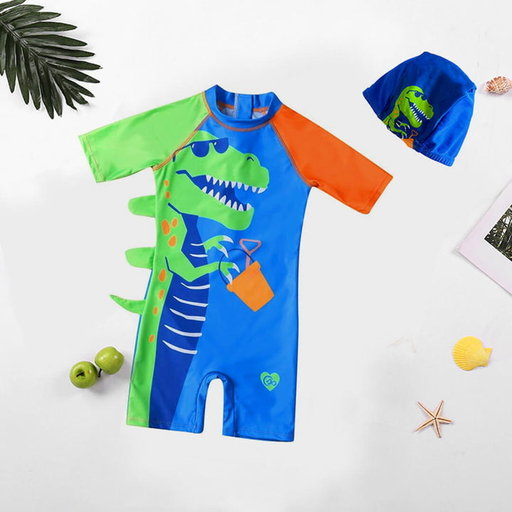 Toddler Boys Crocodile Swimsuit with Zipper Closure 1 - 2.5 Years