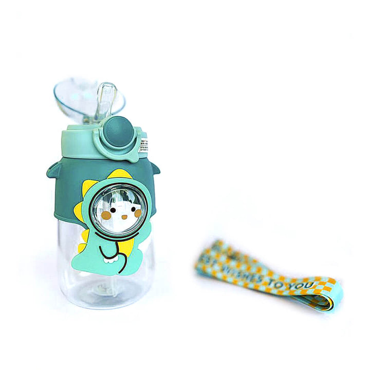 Kids BPA-Free Cartoon Water Bottle with Strap Dinosaur