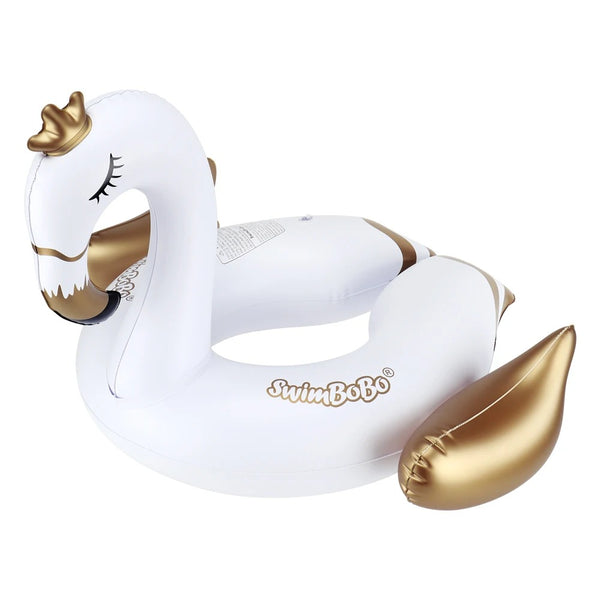 SwimBoBo Pretty White Swan Seat Float - 3+ years