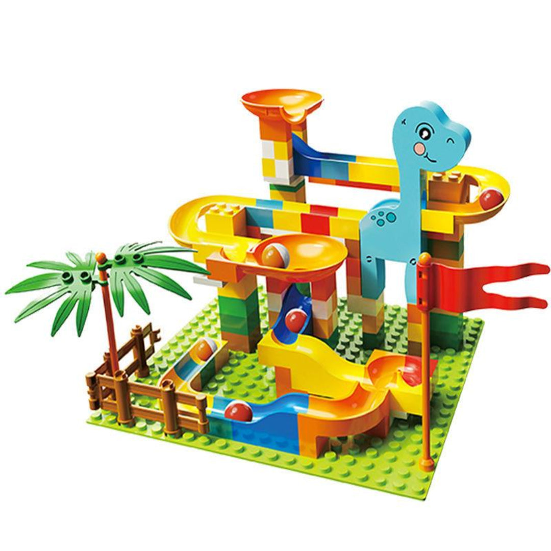 Dinosaur Blocks Crazy Marble Run Track Ball 32 Pieces – RiverMarket