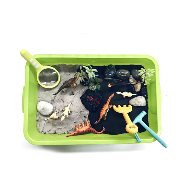 Sensory Bin Creative Play Sand set - Dinosaur Dig Adventure