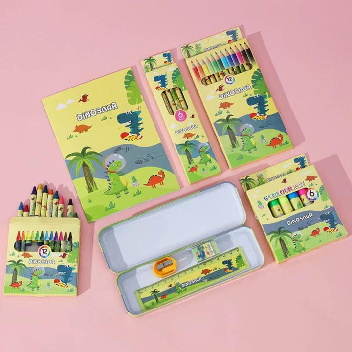 Dinosaur-Themed Coloring Set - 41 Pieces
