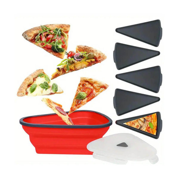 Collapsible BPA-Free Silicone Pizza Storage Container