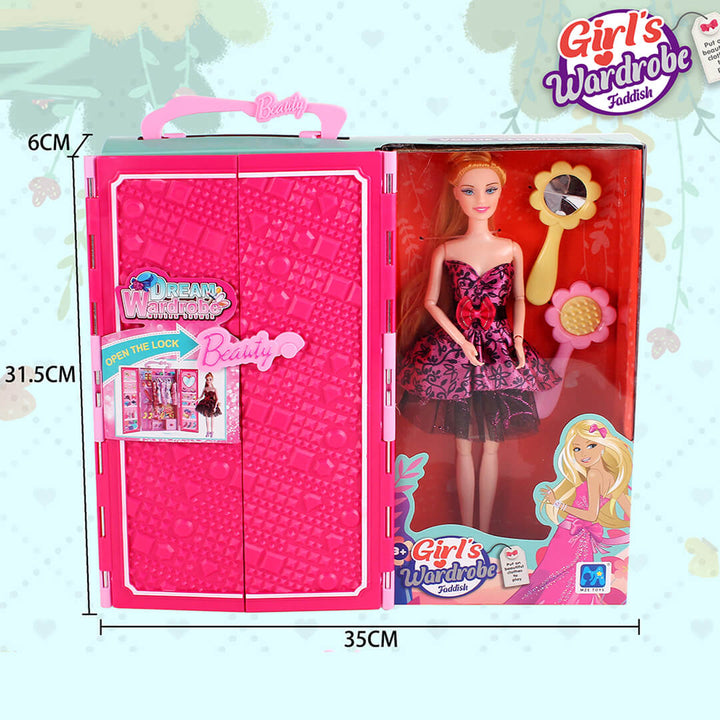 Fashion Doll Wardrobe Set with Clothes & Accessories
