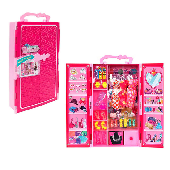 Fashion Doll Wardrobe Set with Clothes & Accessories