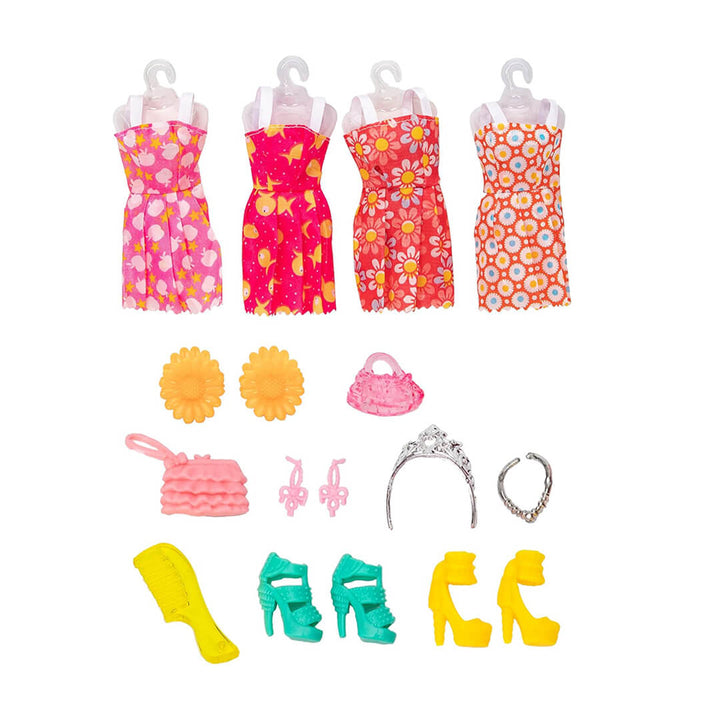 Fashion Doll Wardrobe Set with Clothes & Accessories