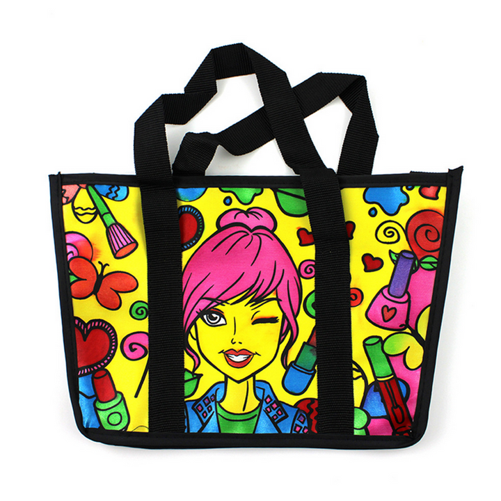 Fashion Girl Coloring Doodle Handbag set