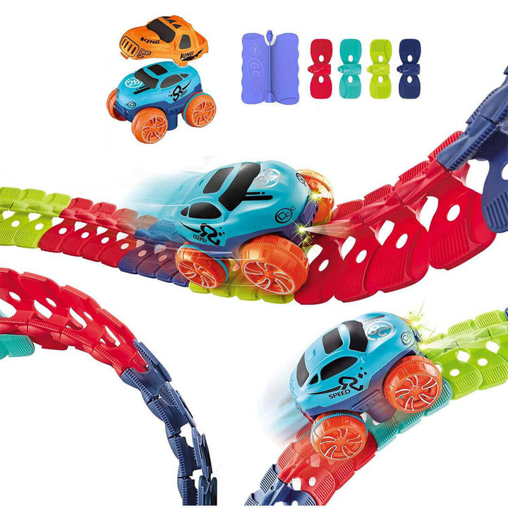 Fluorescent & Flexible Electric Car Track - 50 pcs
