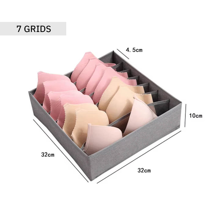 Fabric organizers with 7 grids, dimensions
