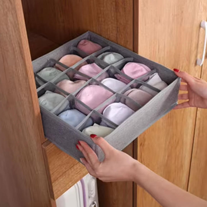 Fabric closet organizer with 16 grids